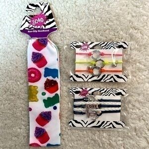 3C4G Non-Slip Headband, Friends Bracelet Pack + Anchor/Love Bracelet Bundle